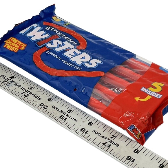 Set of 3 Stretchy Red Twisters Sensory Fidget Toy Autism ADHD Anxiety Stretch - Picture 10 of 10